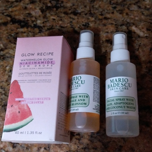 3PC🌸Glow Recipe Watermelon Glow Niacinamide Dew Drops 40ml BNIB+M.B Toner Mist - Picture 8 of 8